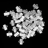 Maxbell 50 Pieces Spacer Connector Findings with 2 Holes Jewelry Making Craft