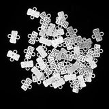 Maxbell 50 Pieces Spacer Connector Findings with 2 Holes Jewelry Making Craft