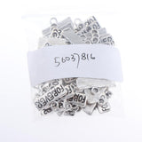 Maxbell 50 Pieces FOREVER Rectangle Spacer Connector Findings with 2-ring Art Craft