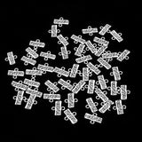 Maxbell 50 Pieces FOREVER Rectangle Spacer Connector Findings with 2-ring Art Craft