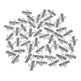 Maxbell 50 Pieces FOREVER Rectangle Spacer Connector Findings with 2-ring Art Craft