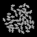 Maxbell 50 Pieces FOREVER Rectangle Spacer Connector Findings with 2-ring Art Craft