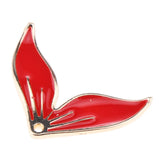 Maxbell 10 Pieces Red Stylish Sea Mermaid Tail Pendant Bead Jewelry Craft 18x22mm