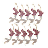 Maxbell 10 Pieces Sea Mermaid Pendant Findings Bead DIY Crafts 2 Side Charms Mermaid