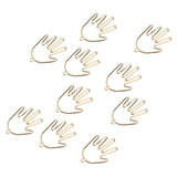 Maxbell 10x Handmade Fashion Hollow Palm Earing Pendant DIY Jewelry Findings Gold