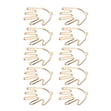 Maxbell 10x Handmade Fashion Hollow Palm Earing Pendant DIY Jewelry Findings Gold