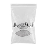 Maxbell Electroplated Copper Natural Filigree Leaf Charms DIY Crafts Metallic Black