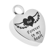 Maxbell Memorial Keepsake Necklace Mind Forever in My Heart Ashes Pendant  DAD