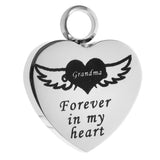Maxbell Memorial Keepsake Necklace Mind Forever in My Heart Ashes Pendant  Grandma