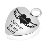 Maxbell Memorial Keepsake Necklace Mind Forever in My Heart Ashes Pendant  Grandma