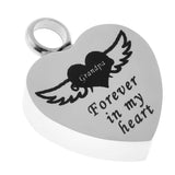 Maxbell Memorial Keepsake Necklace Mind Forever in My Heart Ashes Pendant  Grandpa