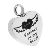 Maxbell Memorial Keepsake Necklace Mind Forever in My Heart Ashes Pendant  Grandpa