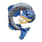 Maxbell Lovely Enamel Arowana Fish Pins Brooch Ladies Fashion Jewelry Accessory Gift