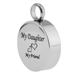 Maxbell Stainless Steel Locket Urn Pendant Memorial Cremation Ash Holder Daughter