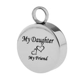 Maxbell Stainless Steel Locket Urn Pendant Memorial Cremation Ash Holder Daughter