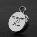 Maxbell Stainless Steel Locket Urn Pendant Memorial Cremation Ash Holder Daughter