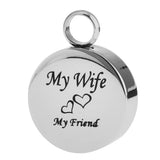 Maxbell Stainless Steel Locket Urn Pendant Memorial Cremation Ash Holder Wife