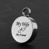 Maxbell Stainless Steel Locket Urn Pendant Memorial Cremation Ash Holder Wife