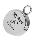 Maxbell Stainless Steel Locket Urn Pendant Memorial Cremation Ash Holder Aunt