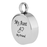 Maxbell Stainless Steel Locket Urn Pendant Memorial Cremation Ash Holder Aunt