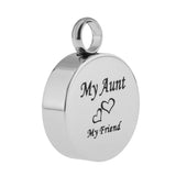 Maxbell Stainless Steel Locket Urn Pendant Memorial Cremation Ash Holder Aunt