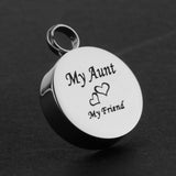 Maxbell Stainless Steel Locket Urn Pendant Memorial Cremation Ash Holder Aunt