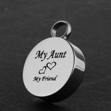 Maxbell Stainless Steel Locket Urn Pendant Memorial Cremation Ash Holder Aunt