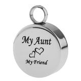 Maxbell Stainless Steel Locket Urn Pendant Memorial Cremation Ash Holder Aunt