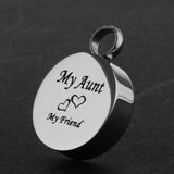 Maxbell Stainless Steel Locket Urn Pendant Memorial Cremation Ash Holder Aunt