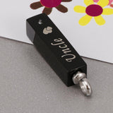 Maxbell Stainless Steel Rectangle Urn Heart Print Pendant Memorial Keepsake Uncle