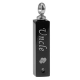 Maxbell Stainless Steel Rectangle Urn Heart Print Pendant Memorial Keepsake Uncle