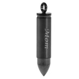 Maxbell Stainless Steel Bullet Shape Cross Cremation Urn Memorial Pendant mom