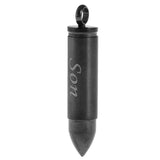 Maxbell Stainless Steel Bullet Shape Cross Cremation Urn Memorial Pendant son