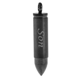 Maxbell Stainless Steel Bullet Shape Cross Cremation Urn Memorial Pendant son