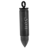 Maxbell Stainless Steel Bullet Shape Cross Cremation Urn Memorial Pendant son