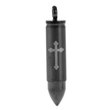 Maxbell Stainless Steel Bullet Shape Cross Cremation Urn Memorial Pendant daughter