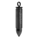 Maxbell Stainless Steel Bullet Shape Cross Cremation Urn Memorial Pendant sister