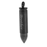 Maxbell Stainless Steel Bullet Shape Cross Cremation Urn Memorial Pendant brother