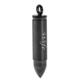 Maxbell Stainless Steel Bullet Shape Cross Cremation Urn Memorial Pendant wife