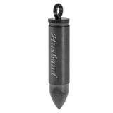 Maxbell Stainless Steel Bullet Shape Cross Cremation Urn Memorial Pendant husband