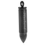 Maxbell Stainless Steel Bullet Shape Cross Cremation Urn Memorial Pendant husband