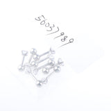 Maxbell 8 Pieces Stainless Steel Star Zircon Crystal Labret Lip Ear Earring 16g Stud