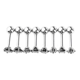 Maxbell 8 Pieces Stainless Steel Black Zircon Crystal Labret Lip Ear Earring 16g