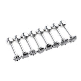Maxbell 8 Pieces Stainless Steel Black Zircon Crystal Labret Lip Ear Earring 16g