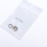 Maxbell 6Pcs Assorted Color Stainless Steel C-Shaped Nose Stud Rings 1mm(18g)x8mm