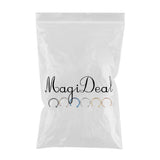 Maxbell 6Pcs Assorted Color Stainless Steel C-Shaped Nose Stud Rings 1mm(18g)x8mm