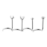 Maxbell 4Pcs Stainless Steel Zircon Crystal Screw Curved Nose Helix Piercing 20g