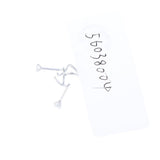 Maxbell 6Pcs 20 Gauge Assorted C-shape Curved Zircon Bar Nose Stud Helix Earrings