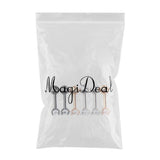 Maxbell 3 Pairs Stainless Steel Zircon Piercing Stud Earrings Round White Zircon