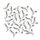 Maxbell 20 Pieces Silver Mini Tree Pendant Loose Beads Finding Making Accessories